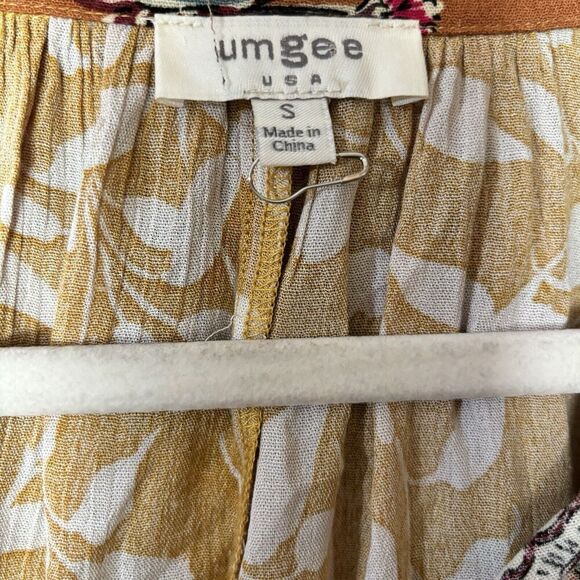 UMGEE Tunic Dress Womens Small Multicolor Floral Boho Flutter Sleeves Gauze - Picture 6 of 8